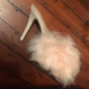 Baby Pink Fur Mules